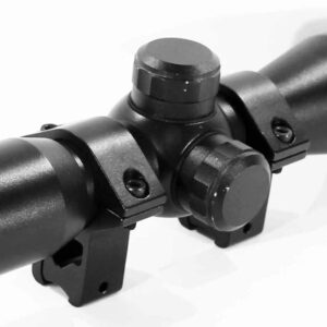 Trinity Hunter 4x32 Scope Sight for Gamo Big Cat 1250 .177 Caliber Air Rifle Mount Adapter Aluminum Black Tactical Optics Hunting Accessory Mil dot Reticle Target Range Single Rail.