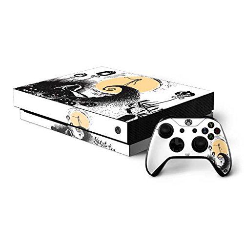 Skinit Decal Gaming Skin compatible with Xbox One X Console and Controller Bundle - Officially Licensed Disney Jack Skellington Pumpkin King Design