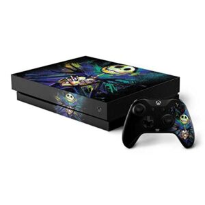 skinit decal gaming skin compatible with xbox one x console and controller bundle - officially licensed disney jack skellington design