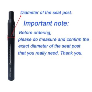 UPANBIKE Bike Seat Post Aluminum Alloy Length 350mm 25.4/27.2/28.6/30.8/31.7mm Black for Mountain Bike Road Bicycle(27.2mm)