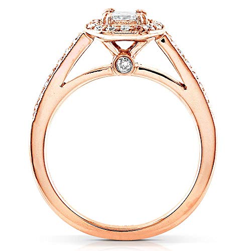 Kobelli Diamond Engagement Ring 1/2 carat (ctw) in 14K Rose Gold, Size 7, Rose Gold