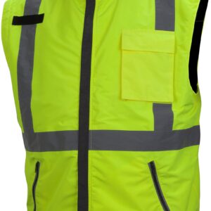 PYRAMEX RJR34 Series 4 in 1 Reversible Windbreaker Jacket Hi Vis Lime 3X Large