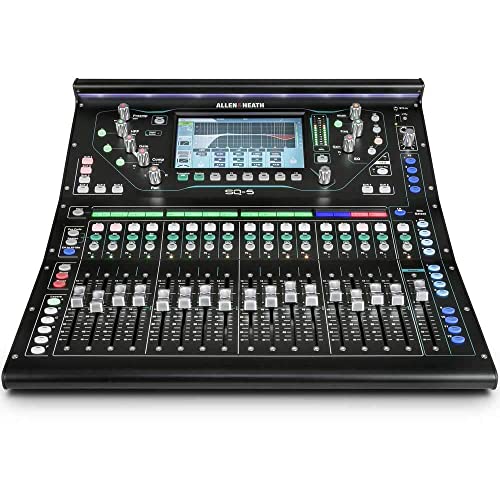 Allen & Heath SQ-5 Digital Mixer, 48 Input Channels, 7" Capacitive Touchscreen, Automatic Mic Mixing, 32×32 USB Audio Interface, Black