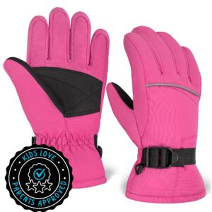 Tough Outdoors Kids Snow Gloves - Kids Winter Gloves - Kids Waterproof Insulated Gloves - Girls & Boys Winter Gloves - Kids Ski & Snowboarding Gloves - Children's Winter Gloves - Toddler Snow Gloves