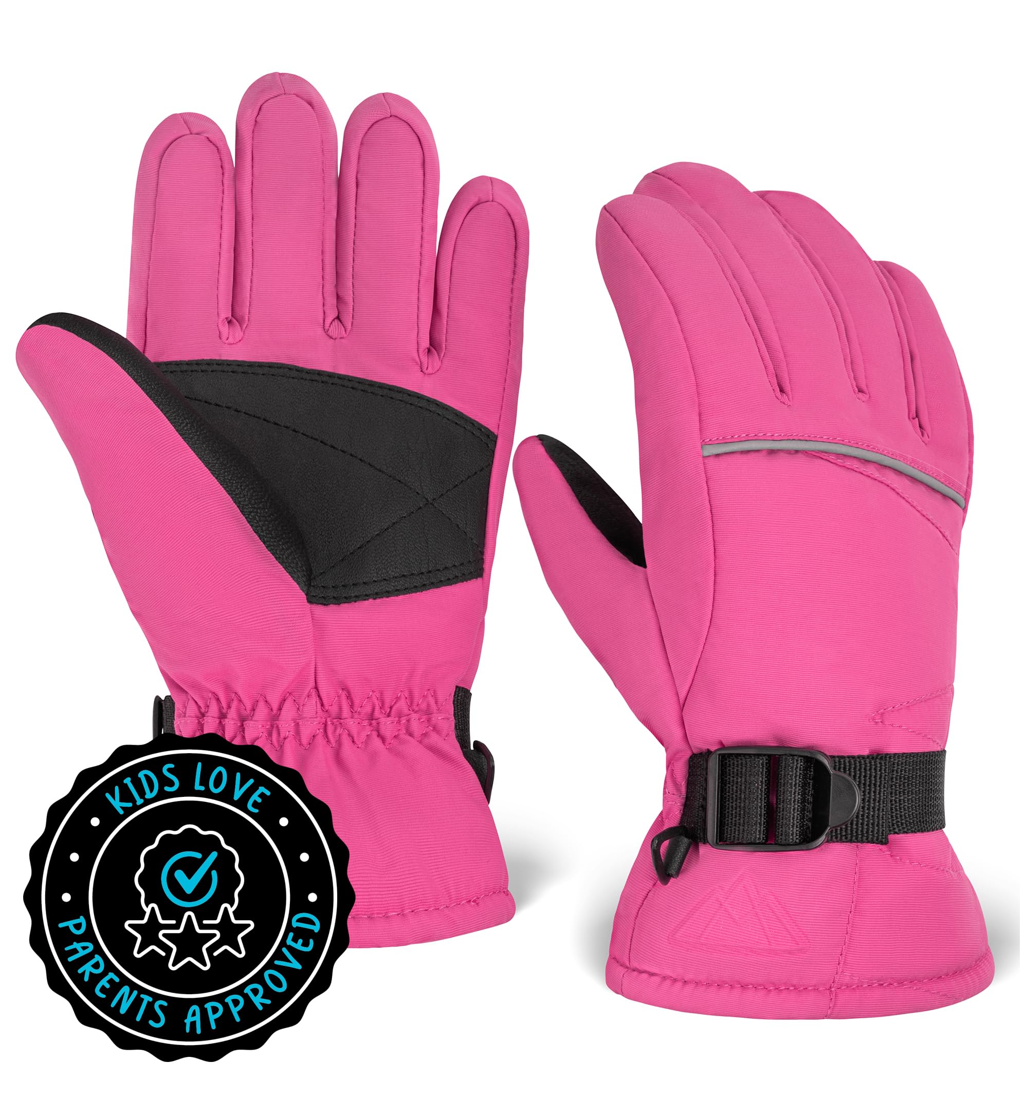 Tough Outdoors Kids Snow Gloves - Kids Winter Gloves - Kids Waterproof Insulated Gloves - Girls & Boys Winter Gloves - Kids Ski & Snowboarding Gloves - Children's Winter Gloves - Toddler Snow Gloves