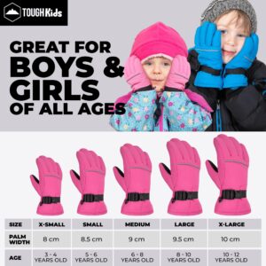 Tough Outdoors Kids Snow Gloves - Kids Winter Gloves - Kids Waterproof Insulated Gloves - Girls & Boys Winter Gloves - Kids Ski & Snowboarding Gloves - Children's Winter Gloves - Toddler Snow Gloves