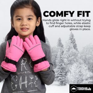 Tough Outdoors Kids Snow Gloves - Kids Winter Gloves - Kids Waterproof Insulated Gloves - Girls & Boys Winter Gloves - Kids Ski & Snowboarding Gloves - Children's Winter Gloves - Toddler Snow Gloves