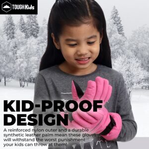 Tough Outdoors Kids Snow Gloves - Kids Winter Gloves - Kids Waterproof Insulated Gloves - Girls & Boys Winter Gloves - Kids Ski & Snowboarding Gloves - Children's Winter Gloves - Toddler Snow Gloves