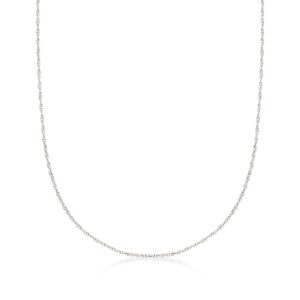 Ross-Simons Italian 14kt White Gold Medium Rope-Chain Necklace. 18 inches