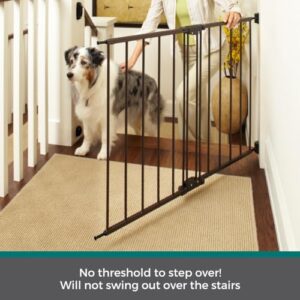 North States MyPet Windsor Walk Thru Pet Gate: 28.68" - 47.85" Wide Dog Gate. Hardware Mount, Dog Gates for the house, Cat Gate for Doorway. 31" Tall, Matte Bronze