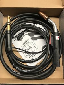 masterweld miller 250 amp 169597 mig welding gun torch stinger m-25 20 ft m25 (1)