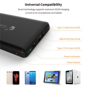 Emperor of Gadgets Portable Power Bank Compatible for Nintendo Switch, 10000mAh 5V/3A Flash Rechargeable Extended Battery Backup Charger Case for Smartphone and Switch