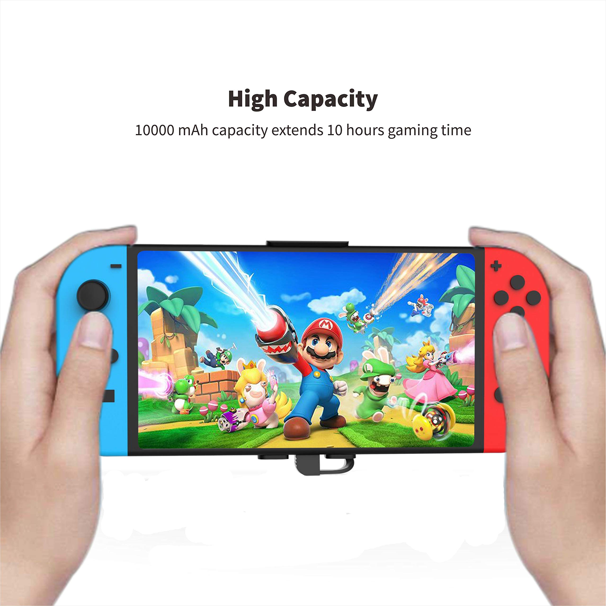 Emperor of Gadgets Portable Power Bank Compatible for Nintendo Switch, 10000mAh 5V/3A Flash Rechargeable Extended Battery Backup Charger Case for Smartphone and Switch