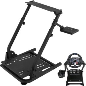 vevor g29 g920 racing steering wheel stand,fit for logitech g27/g25/g29, thrustmaster t80 t150 tx f430 gaming wheel stand, wheel pedals not included