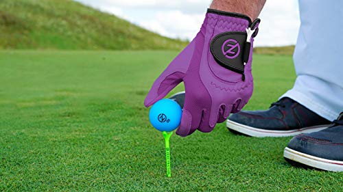 Zero Friction Men's Cabretta Elite Golf Gloves, Universal-Fit One Size, Purple