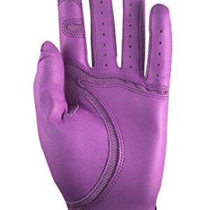 Zero Friction Men's Cabretta Elite Golf Gloves, Universal-Fit One Size, Purple