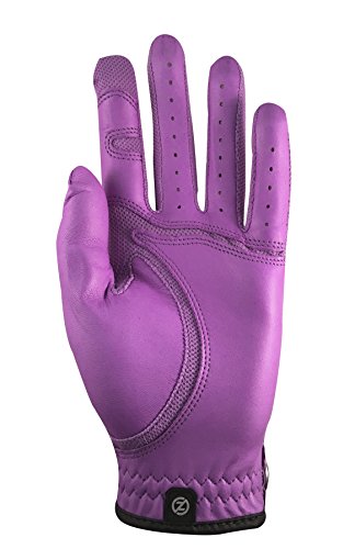 Zero Friction Men's Cabretta Elite Golf Gloves, Universal-Fit One Size, Purple