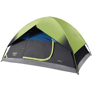 Coleman Dark Room Sundome Camping Tent, 4/6 Person Tent Blocks 90% of Sunlight and Keeps Inside Cool, Lightweight Tent for Camping Includes Rainfly, Carry Bag, and Easy Setup