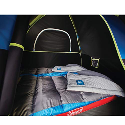 Coleman Dark Room Sundome Camping Tent, 4/6 Person Tent Blocks 90% of Sunlight and Keeps Inside Cool, Lightweight Tent for Camping Includes Rainfly, Carry Bag, and Easy Setup