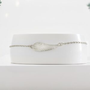 Sofia Milani - Solid 925 Sterling Silver Bracelet for Women - Feather Wing Pendant - 30135