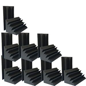 4.72"x4.72"x9.6" Sale Acoustic Foam 16 PCS in Black Bass trap Soundproof foam