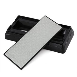 Double-sided Diamond Sharpening Stone,YCAMMIN Knife Sharpener Stone diamond sharpener Honeycomb Surface Plate with Non-slip Base for Scissors Knives Outdoor Kitchen Sharpen Tools (600/1200 Grit)