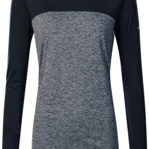 Berghaus Ladies Voyager Long Sleeve Crew Top Carbon Marl/Jet Black 12