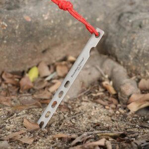 iBasingo 6pieces/Lot Ultralight Titanium Tent Pegs Outdoor Camping Tent Stakes for Sand Heavy Duty Portable Tent Nail for Garden Picnic A-Ti4008P