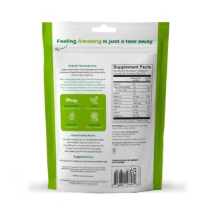 Amazing Grass Super Greens Booster: Greens Powder Smoothie Mix with Spirulina, Moringa, Wheat Grass & Kale Smoothie Booster, Chlorophyll Providing Greens, 30 Servings