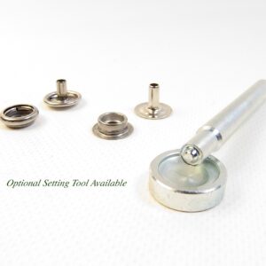 Snap Fastener Extended Length Cap has a 1/4" Post/Eyelet has a 3/8" Post - Select The Quantity That You Need (10 Piece Set)