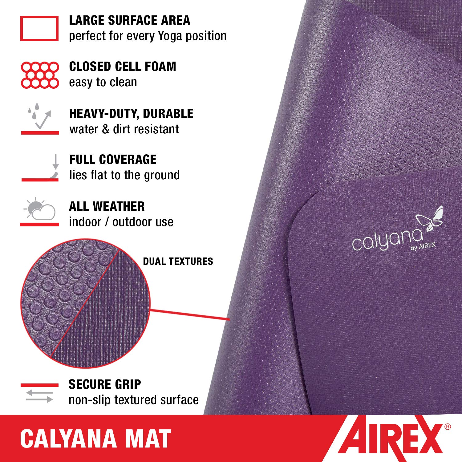 Airex Calyana Prime Yoga Mat, Ocean Blue