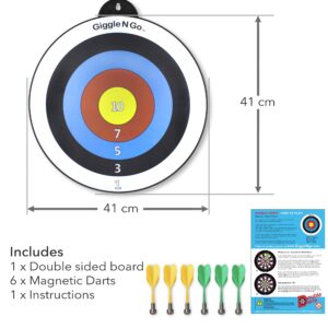 Giggle N Go Magnetic Dart Board Kids - Magnetic Dart Board for Boys or Girls Boys Gifts Age 6 and Above. Fun Dart Game for Kids and Make Great Xmas or Birthday Gifts for Boys or Girls