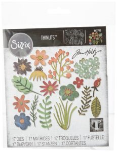 sizzix thinlits die set 17pk - funky floral #1