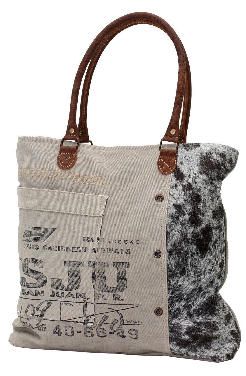 Myra Bag Segmented Life Upcycled Canvas Tote Bag S-0705