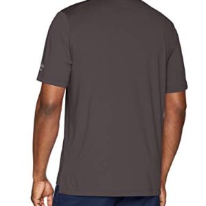 Callaway Men's Micro Hex Golf Performance Polo Shirt with Sun Protection, Solid Stretch Fabric, Asphalt, X-Large