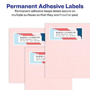 Avery Shipping Labels with Sure Feed and Easy Peel Technology, Glossy White Labels, 2" x 4", Permanent Adhesive, Laser/Inkjet, 100 Glossy Labels (6527)