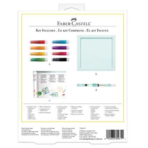 Faber-Castell Intro to Watercolor with Gelatos - Watercolor Kit for Beginners - Adult Craft Projects (FC770412T), 8 Gelatos Colors, 11 Piece Set