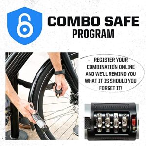 Kryptonite Keeper 712 Combo Bike Chain Lock, 4 Feet Long 7mm Steel Chain Heavy Duty Anti-Theft Bicycle Chain Lock, 4-Digit Resettable Combination Lock for E-Bike Scooter Road Mountain Bikes