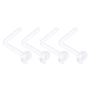 4pcs flexible acrylic clear bioflex retainer, 4pcs 0.8m 6m bar, size no size