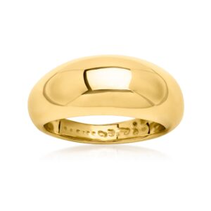 ross-simons italian 14kt yellow gold shiny dome ring. size 10