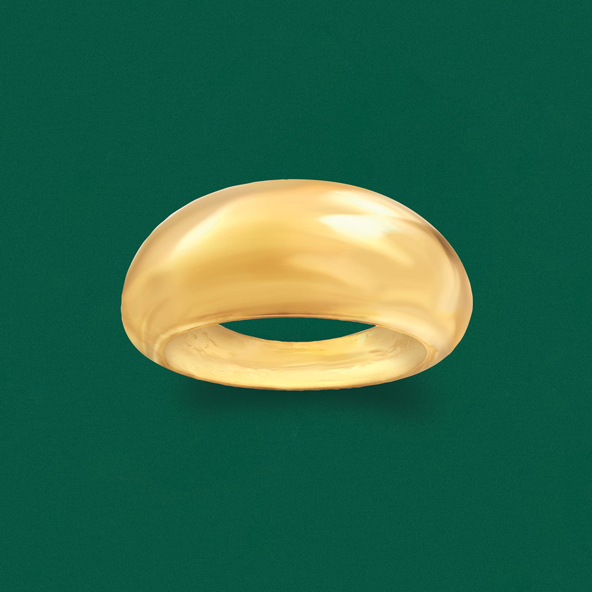 Ross-Simons Italian 14kt Yellow Gold Shiny Dome Ring. Size 10