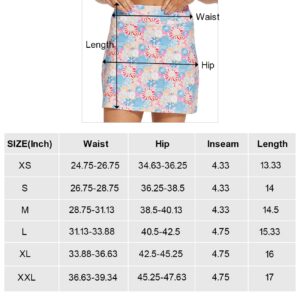 Cityoung Womens Athletic Pleated Golf Skirts with Pockets Tennis Skirt High Waisted with Shorts Running Workout Black L