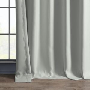 HPD Half Price Drapes Faux Linen Room Darkening Curtains - 108 Inches Long Luxury Linen Curtains for Bedroom & Living Room (1 Panel), 50W X 108L, Oyster