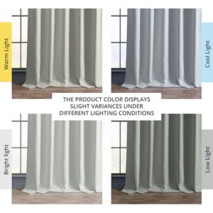 HPD Half Price Drapes Faux Linen Room Darkening Curtains - 108 Inches Long Luxury Linen Curtains for Bedroom & Living Room (1 Panel), 50W X 108L, Oyster