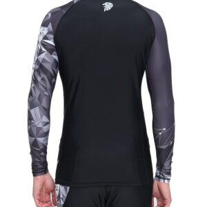 HUGE SPORTS Wildling Series UV Protection Quick Dry Compression Rash Guard (Lion,2XL)