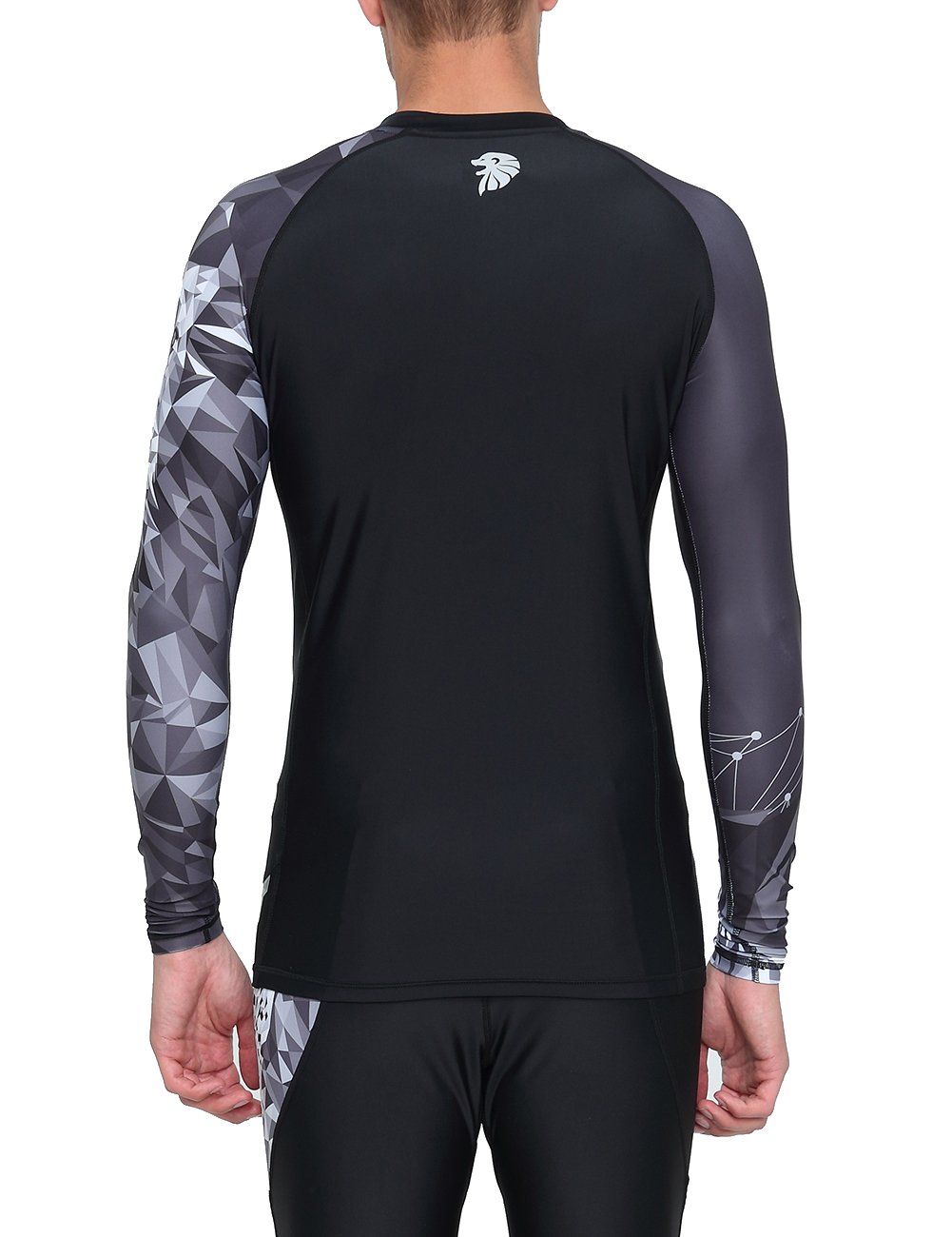 HUGE SPORTS Wildling Series UV Protection Quick Dry Compression Rash Guard (Lion,2XL)