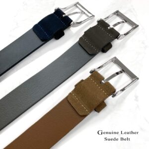 41101 Genuine Leather Suede Belt casual Jean Belt 1-1/2"(38mm) wide (Tan, 36)