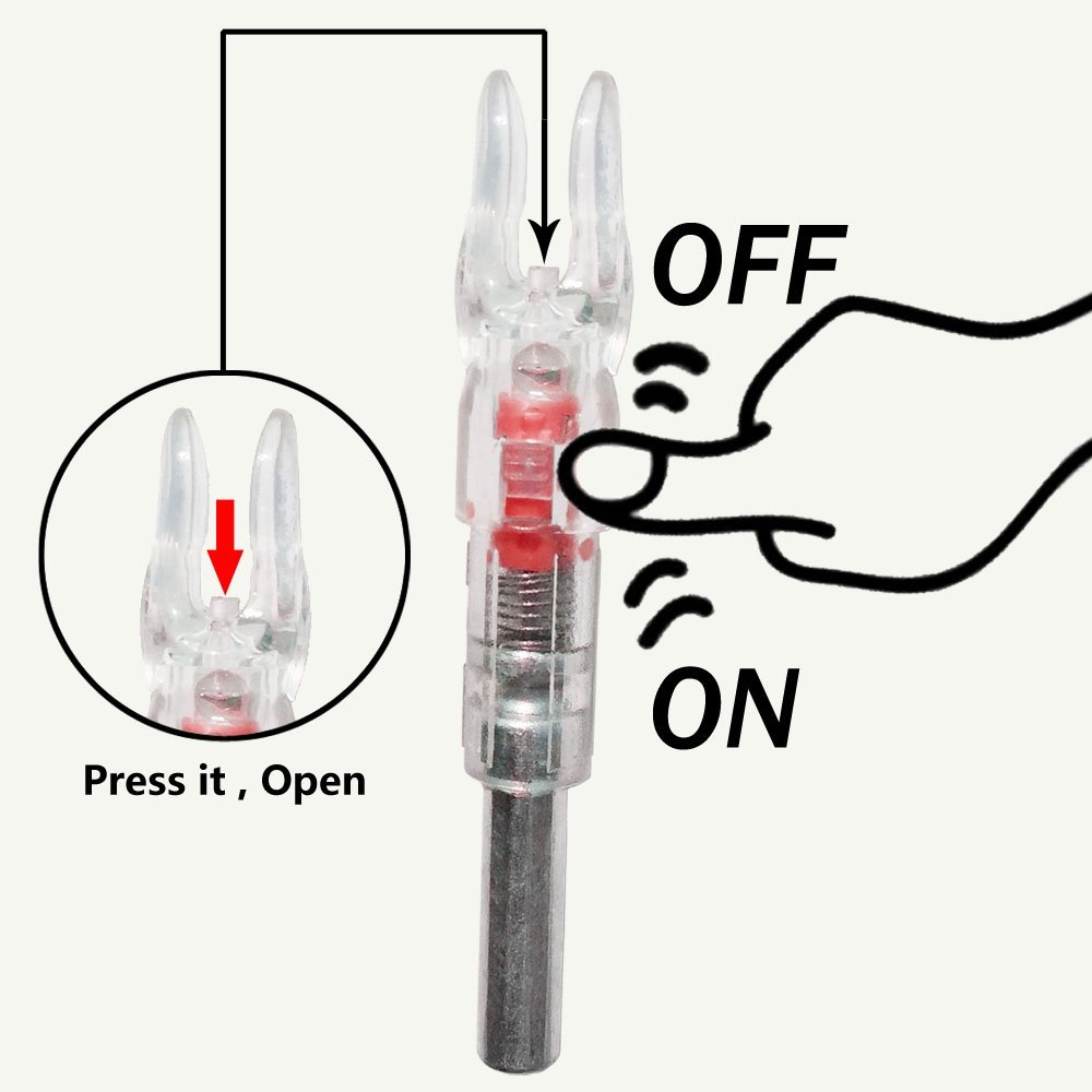 Reikawa New Nocks for Arrows with .244 Inside Diameter Nock Turn on Automatically When Shot,6 Pack