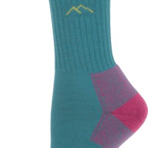 Darn Tough Women's Hiker Coolmax Micro Crew Midweight Hiking Socks (Style 1929) - Teal, Large