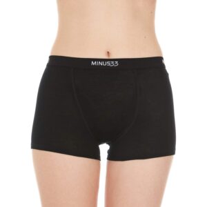 minus33 merino wool women's micro boyshorts black large